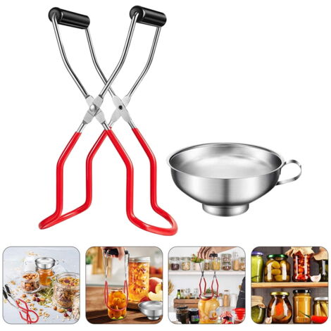 Lot De 2 Pinces De Cuisine Anti-dérapantes En Acier Inoxydable Et Silicone - Noir (22,9 Et 30,5 Cm)