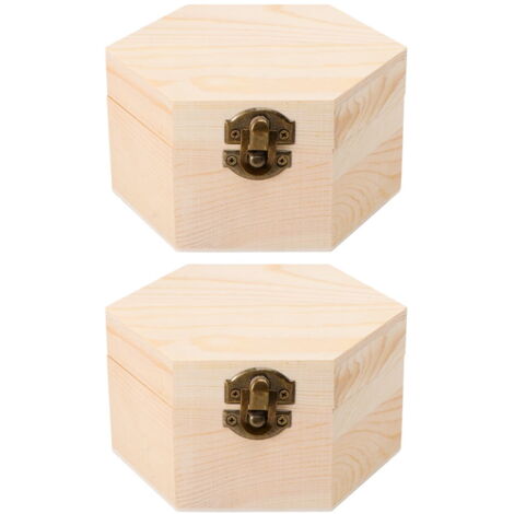 Healifty - Lot De 50 Formes Hexagonales En Bois De Hêtre 50mm, Pour DIY, Peinture, Décoration - 5