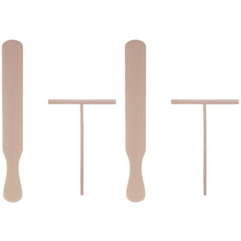 Set Crêpes En Bois - Spatule Et Répartiteur De Pâte - 2 Pièces - Accessoire Cuisine Antiadhésif