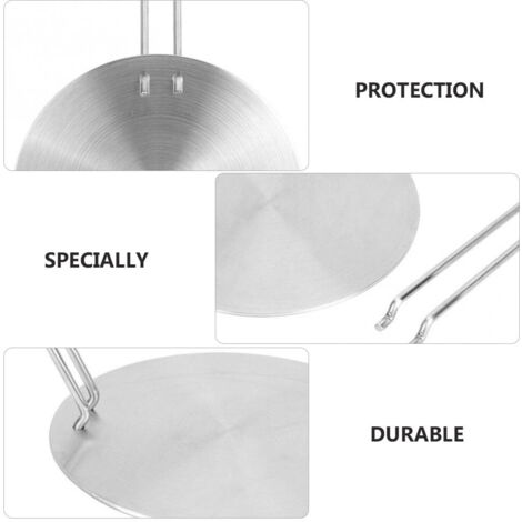 Plaque De Diffusion De Chaleur Pour Induction - Acier Inox 14.8x14.8 Cm - Adaptateur Pour Casseroles - 3