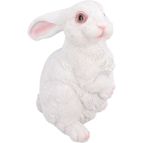 Statue Décorative Lapin Avec Lumière Solaire - Décoration De Jardin En Résine Pour Balcon, Terrasse