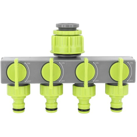 Raccord En Y Pour Tuyau D'arrosage - Lot De 4 Pièces Avec 6 Connecteurs - Couleur Verte - Compatible Tuyaux 12-13mm