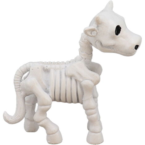Statue Squelette De Chien Halloween - Décoration Effrayante Pour Jardin, Cour Ou Maison
