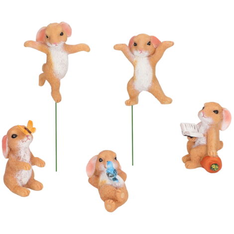 Hbbgdiy – 30 Figurines Mini Lapins Phosphorescents – Déco Jardin Maison – Résine – Cadeau