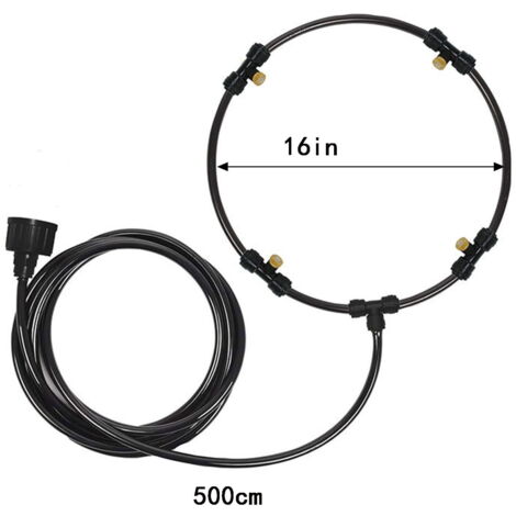 Kit De Brumisation Pour Ventilateur - 8 Buses En Laiton, 8 M De Tuyau, Pour Rafraîchir Terrasse, Jardin Ou Piscine
