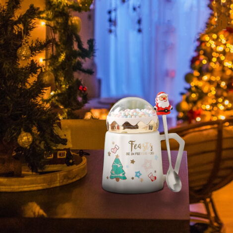 Ornement De Noël Tasse à Café – Décoration Sapin Maison De Neige En Acrylique, Pendentif 2D Pour Intérieur