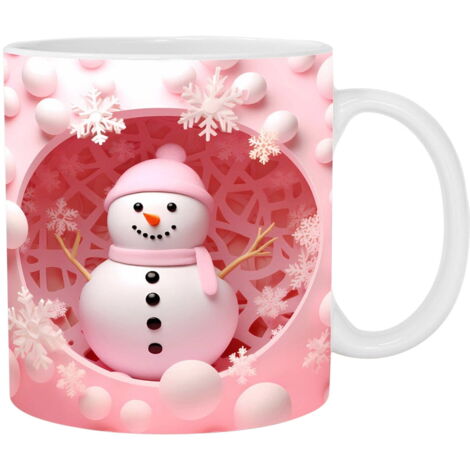 Ornement Noël Maison Et Tasse Café Acrylique - Déco 2D Pour Intérieur, Voiture, Sac à Dos - Pendentif Fêtes