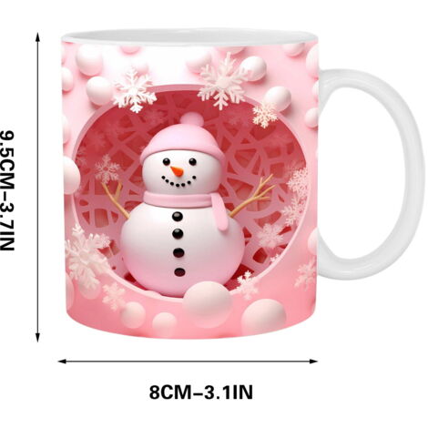 Ornement De Noël En Acrylique - Pendentif Maison De Neige En Forme De Tasse à Café 2D, Pour Sapin, Bureau, Voiture, Décoration Festive