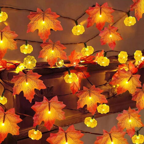 Guirlande Lumineuse - ZGEER - Citrouille et Feuille d'érable - 3,2
