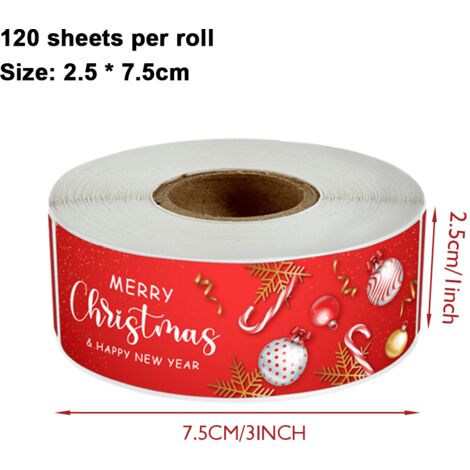 120 Étiquettes Autocollantes Noël Père Noël – 7×5 Cm Pour Cadeaux, Livres & Messages
