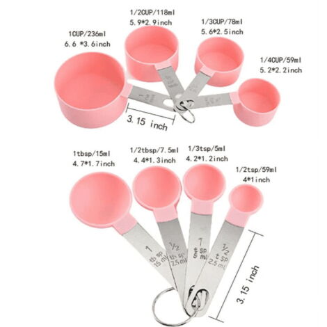 Lot De 12 Tasses Et Cuillères à Mesurer En Acier Inox - 5 Tasses + 6 Cuillères + 1 Niveleur - Pour Ingrédients Secs Et Liquides