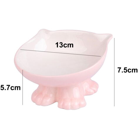 Gamelle Double Pour Chat Surélevée : Inclinée à 15°, Distributeur D’eau Automatique, Facile à Nettoyer