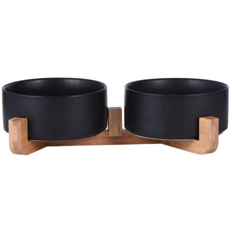 Gamelle Chien Surelevee, 2 en 1 Anti Eclaboussure Gamelle de Nourriture et Anti-Glouton Gamelles