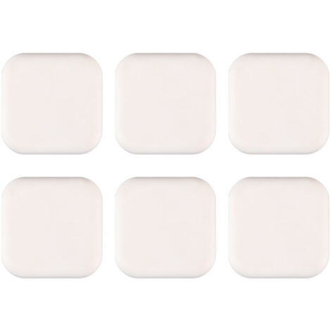 431806 Lot De 10 Butoirs De Porte Autocollants Blanc 30 Mm