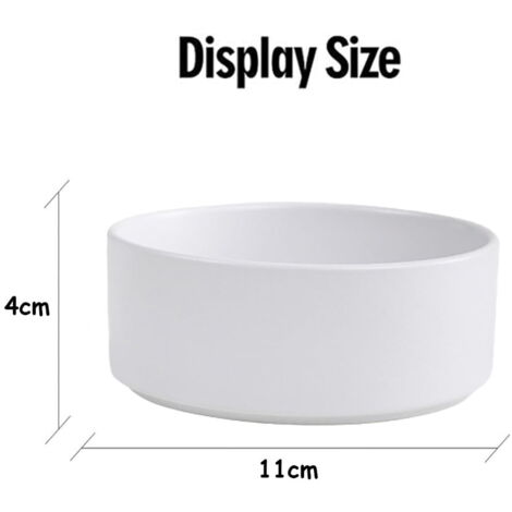 Lot De 6 Gamelles Pour Chat En Céramique Blanche - Diamètre 15 Cm, Hauteur 3 Cm - Design Plat Anti-fatigue Des Moustaches