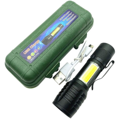 Lampe de poche télescopique à zoom puissant, mini éclairage extérieur