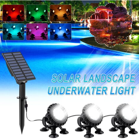 TD Lampe solaire exterieur jardin ip65 étanche 2 modes spot solaire
