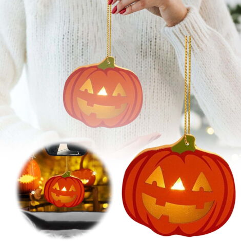 Kit De Décoration Citrouille En Vitrail - Lot De 8 Modèles Assortis, Facile à Réaliser Pour Enfants (dès 5 Ans), à Accrocher Aux Fenêtres