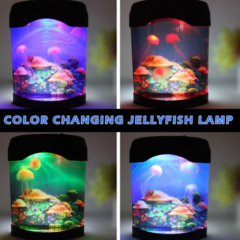 QENWKXZ Lampe de table en forme de méduse - 7 couleurs changeantes - Veilleuse pour enfants, hommes et femmes - Décoration d'intérieur pour la chambre - Lumière d'ambiance pour se détendre