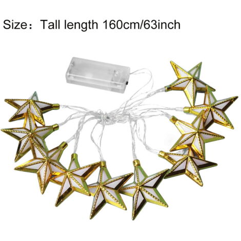 Bougies LED étoiles Crème - Lot De 2, Effet Scintillement Réaliste - Pour Noël, Décoration Intérieure - Fonctionne Sur Piles