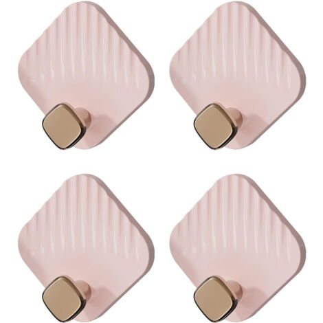 Lot De 4 Crochets Ronds En Bois Naturel - Porte-Manteaux Muraux Pour Vêtements, Chapeaux Et Serviettes