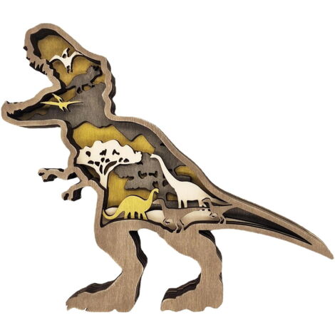 Kit 29 Puzzles En Bois Dinosaures - DIY Peinture Pour Enfants - Activité Créative Anniversaire - Cadeau Garçon Fille - 11