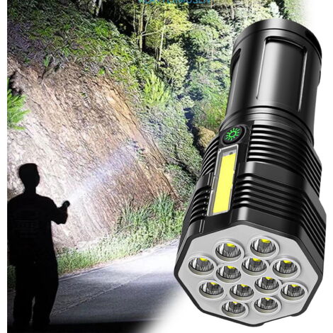 Lampe Torche BORUiT V30 LED 900 Lumens - Rechargeable USB - IP67 - 3 Modes - Neuf
