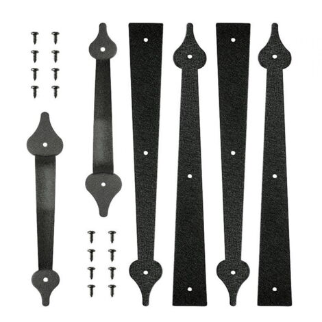 2 Pièces Charnières De Portes Noire 12 Pouces Charnières En T Charnière