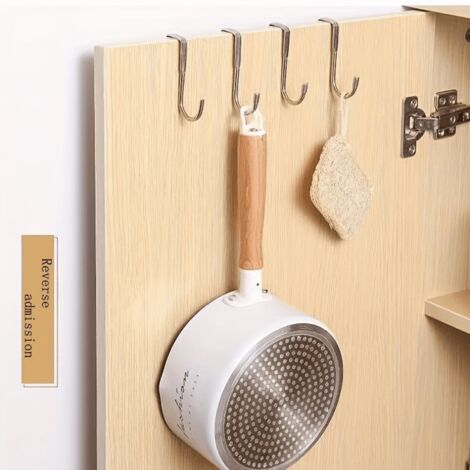 Lot De 2 Crochets Rotatifs Pour Ustensiles De Cuisine - À Fixer Sous Un Placard, Organiseur Noir