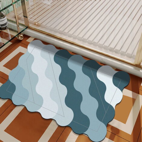 Dolic Tapis De Bain Caoutchouc Ultra Absorbant – Anti-Dérapant, Séchage Rapide, Résistant Taches Pour Salle De Bain & Douche
