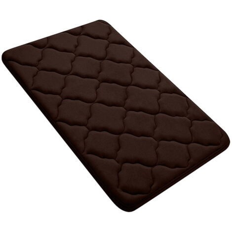 qing yun Tapis de bain doux en mousse à mémoire de forme ultra doux et super absorbant pour cuisine et salle de bain (50 x 80 cm, kaki
