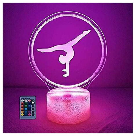 Veilleuse 3D Créative En Forme De Gymnastique Artistique, Alimentée Par USB, Interrupteur