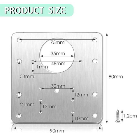 SUPPORTS D'ANGLE EN Bois Pour Réparation De Meubles Surface Brossée 4 Trous EUR 10,52 - FR