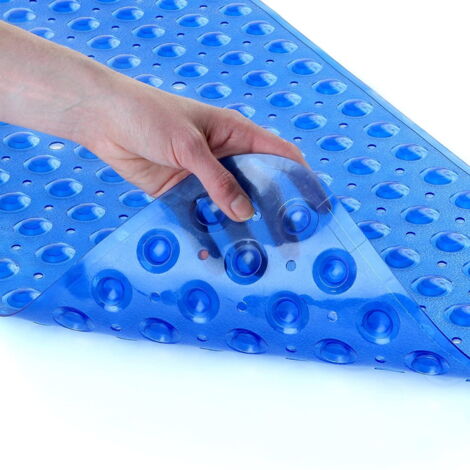 Tapis De Bain Antidérapant En Chenille | Super Absorbant Et Lavable En Machine | Pour Salle De Bain, Douche, 50 X 80 Cm, Bleu Foncé | Leroy Merlin