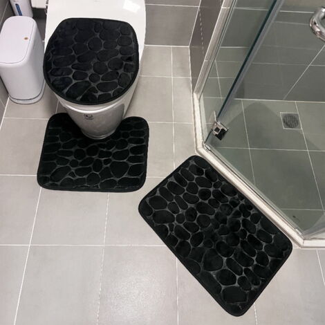 Tapis De Salle De Bain Antidérapant - Super Doux, Absorbant, Lavable En Machine, Pour Sols Humides