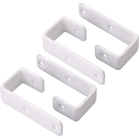 Lot De 6 Crochets En S Plastiques Blancs - Crochets Muraux Robustes Pour Rangement Cuisine, Salle De Bain, Etc.