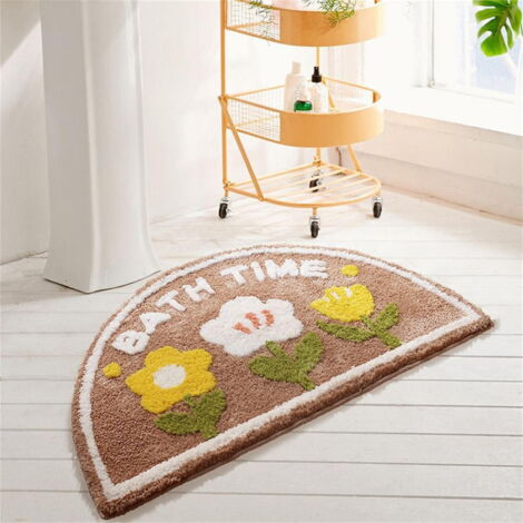 Tapis De Salle De Bain Beige 40x120 Cm - Super Absorbant, Séchage Rapide - Dossier Caoutchouc Antidérapant - Lavable En Machine