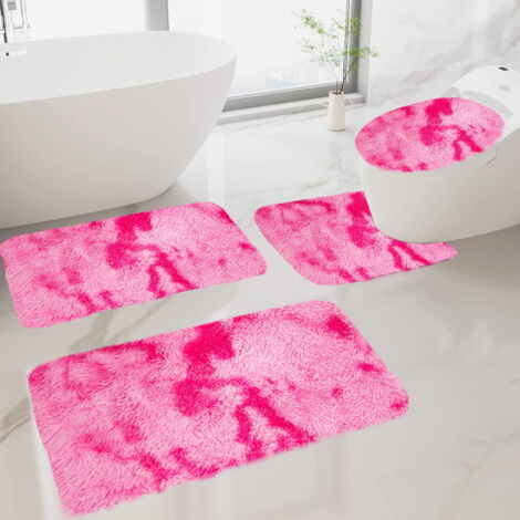 Lot De 3 Tapis De Bain Orchidée - Absorbants, Antidérapants, Lavables - Flanelle Douce, Séchage Rapide