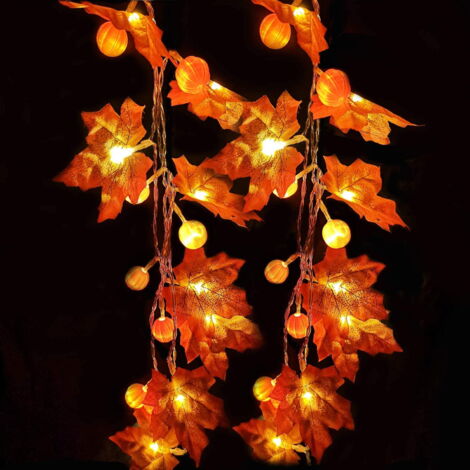 3M Guirlande Lumineuse Feuille D'Érable, Guirlande Lumineuse 20 Led En