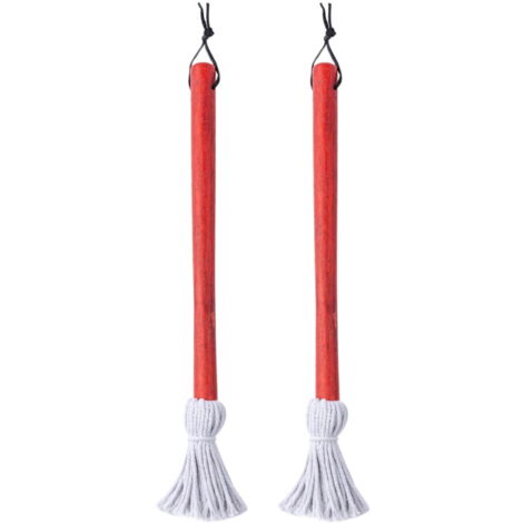 Zenker Lot de 2 pinceaux à pâtisserie ergonomiques et pratiques, parfaits pour les glaçages et la graisse, faciles à nettoyer, avec œillets de suspension – Fabriqué en Allemagne, marron, 33,74 cm