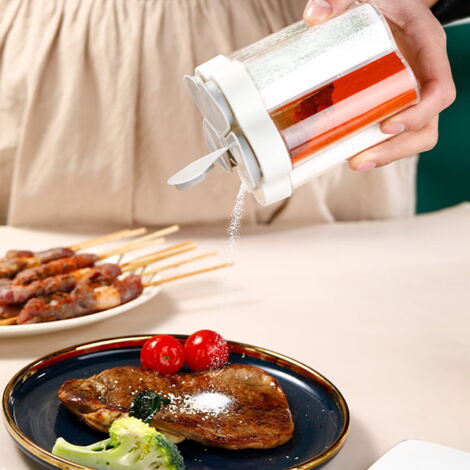 TMISHION Pot à épices Conteneurs Ronds Rotatifs D'assaisonnement De