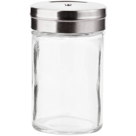 2 Bouteilles Verre Transparent 120 Ml - Pour Sel, épices, Assaisonnement - Couvercle Hermétique, Cuisine Et Extérieur - 11