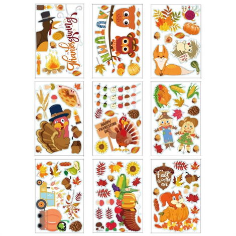 Stickers De Noël Fenêtre Double Face 3 Feuilles Autocollants Noël 2022 Réutilisables Statiques