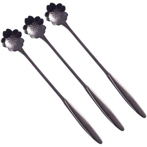 ESRISE Lot de 9 cuillères à café et à café en forme de fleur en acier inoxydable pour décorations de thé (multicolore