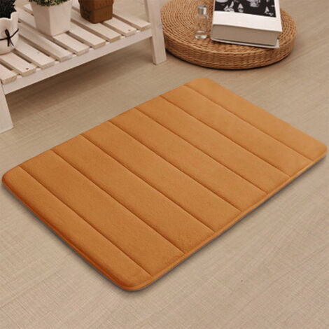Tapis Rond Corail Velours Doux Épais Tapis Antidérapant Mémoire Mousse