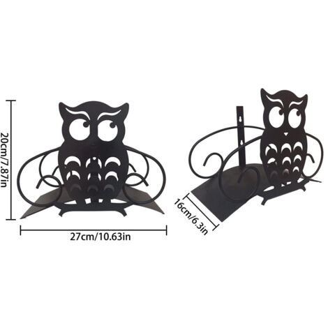 Support Mural Pour Tuyau D'Arrosage – Organisateur De Jardin, Garage – Noir – Dimensions 22.5x14.5x13.5 Cm – Installation Facile