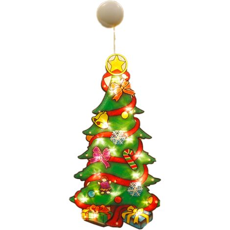 Guirlande De Sapin Artificiel Lumineuse Rideau Lumineux Étoiles 2M Multicolore - Guirlande Lumineuse Fenêtre Deco Noel Fenetre Lumineux