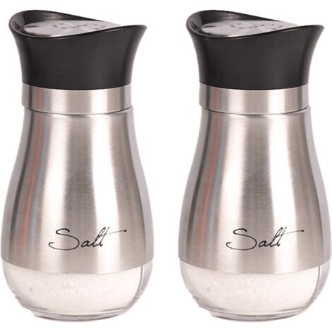 Salière Et Poivrière Classique Traditionnelle En Verre Et Inox