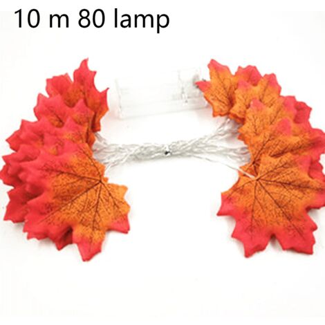 Guirlande Lumineuse En Forme De Feuille D'érable Et Citrouille - 3 M 20 Led Decoration Automne Pour Thanksgiving Halloween Noel 98121608