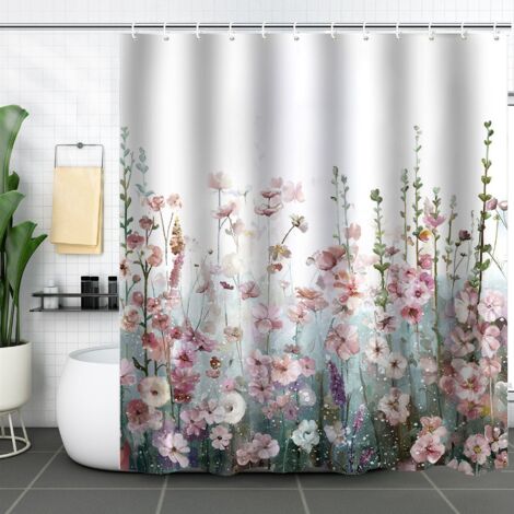 AmDxD Rideau De Douche 90 X 180 Cm, Motif Papillons Volants Et